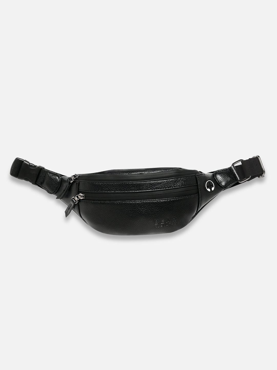 Shop Men's Black Waist Bag With Adjustable Strap Online