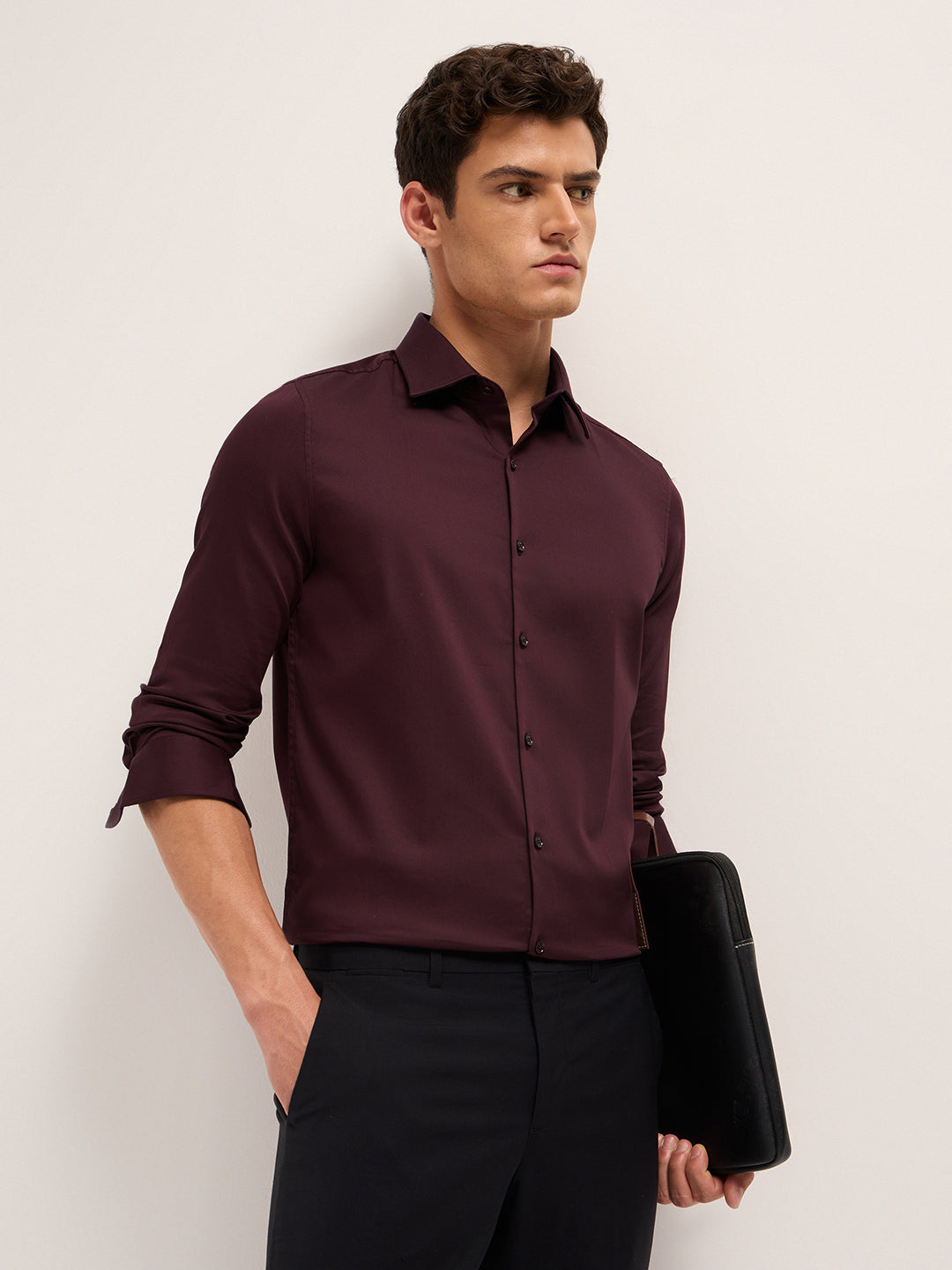 maroon dress shirt with black pants Maroon Shirt With Black Pants