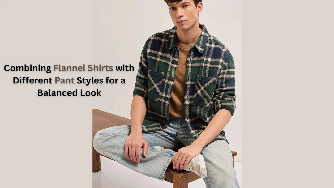 plaid flannel shirt styled with different pants