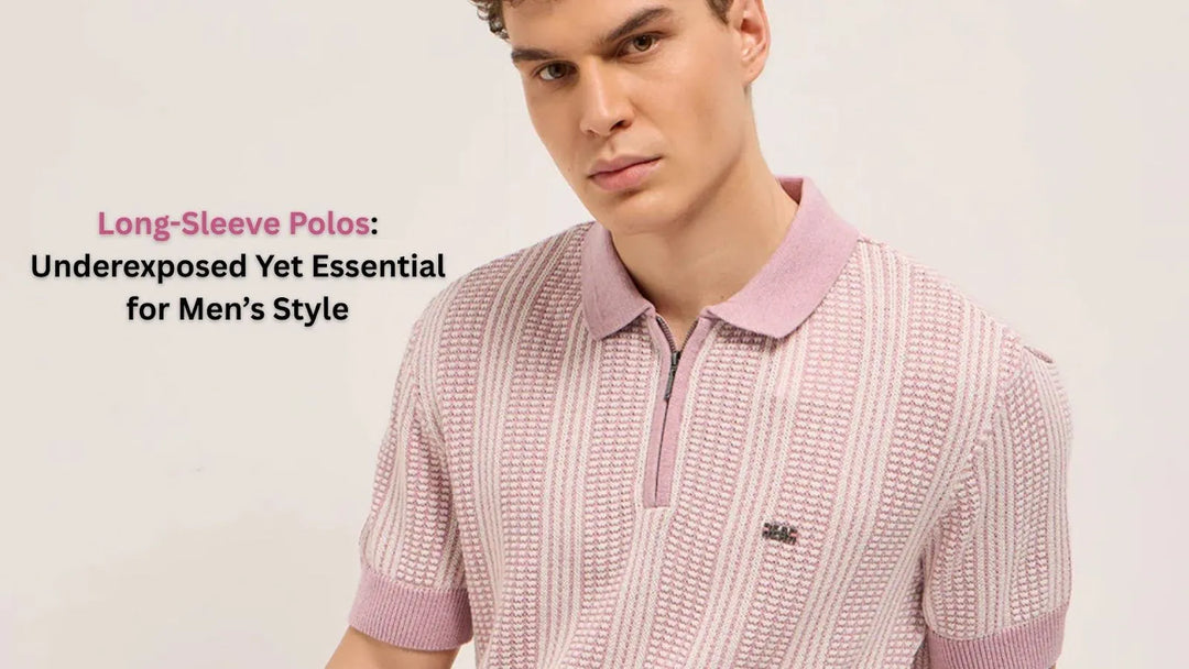 smart-casual long sleeve cotton polo shirt