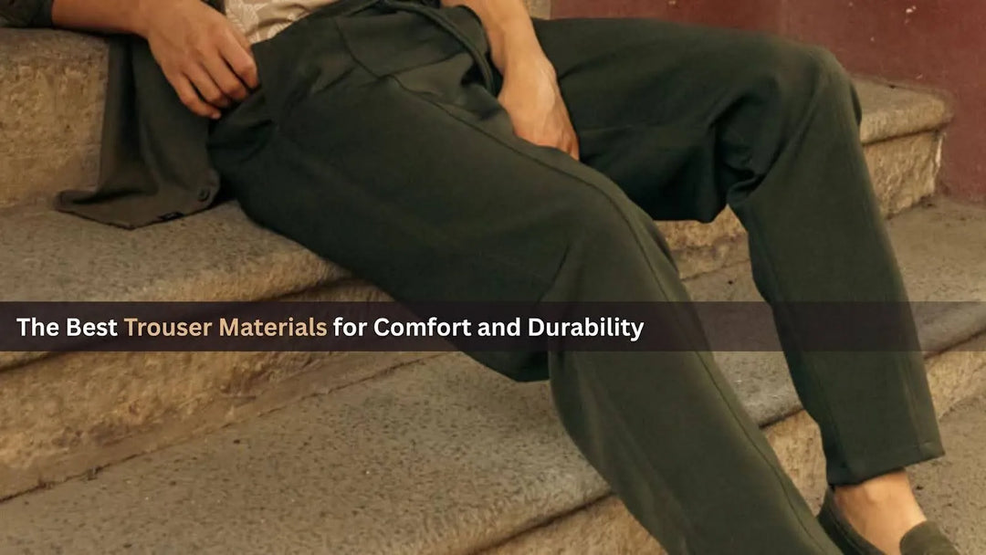 trousers made from comfortable and durable fabrics including wool