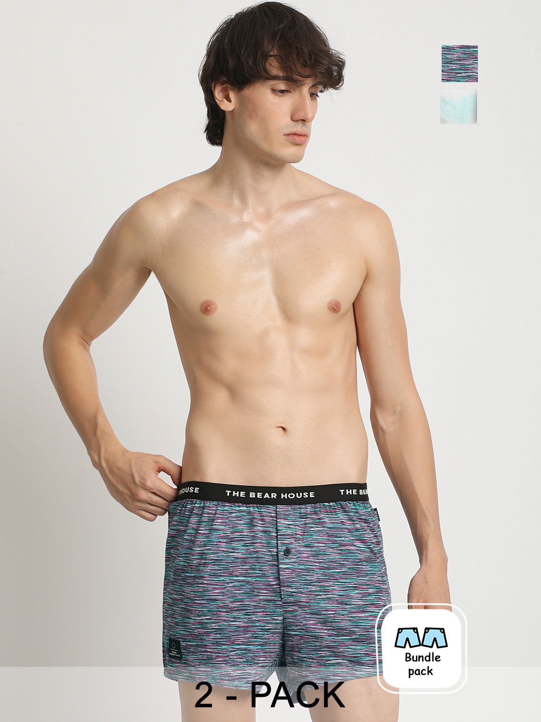 Men's Printed Knitted Boxers_Pack Of 2 | The Bear House – bearhouseindia