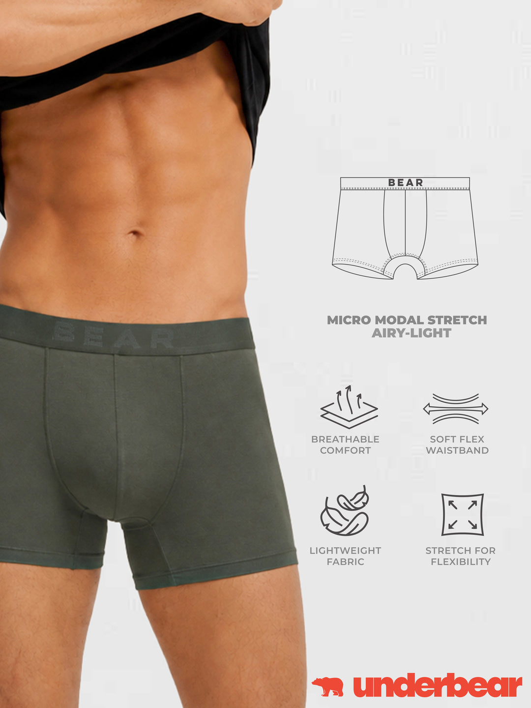 Premium Modal Trunks 3-Pack – Everyday Comfort Bundle by The Bear House