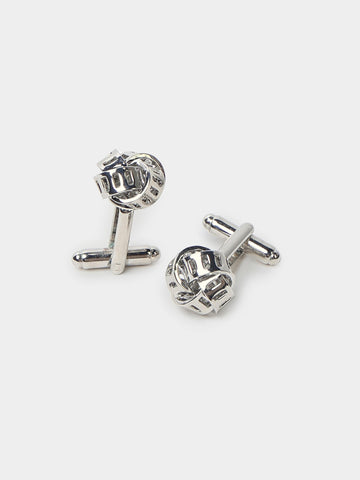 Shop Classic Silver Refined Knot Design Cufflinks The