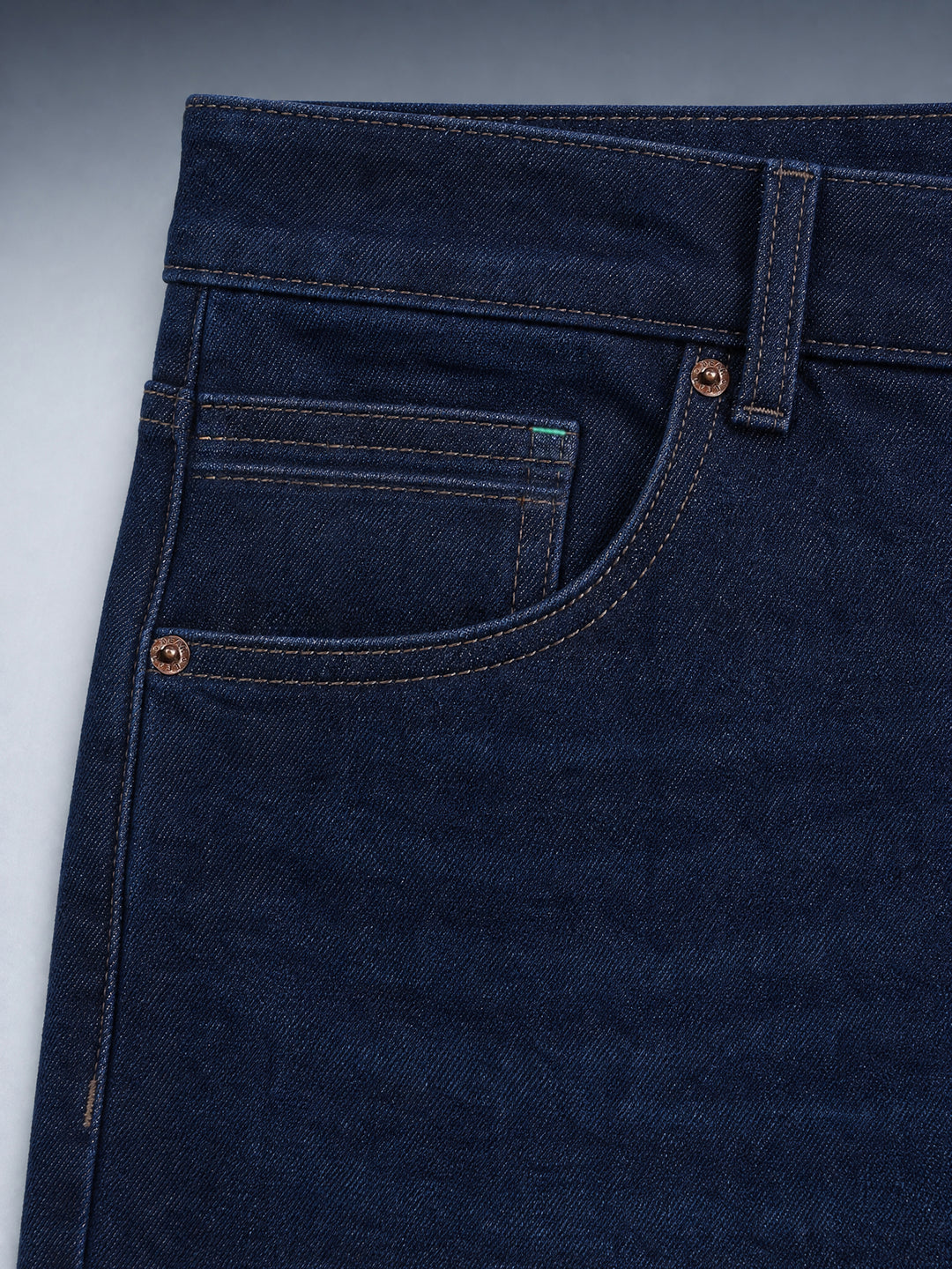 Bear Neo Dark Blue Mid-Rise Straight Fit Jeans by The Bear House