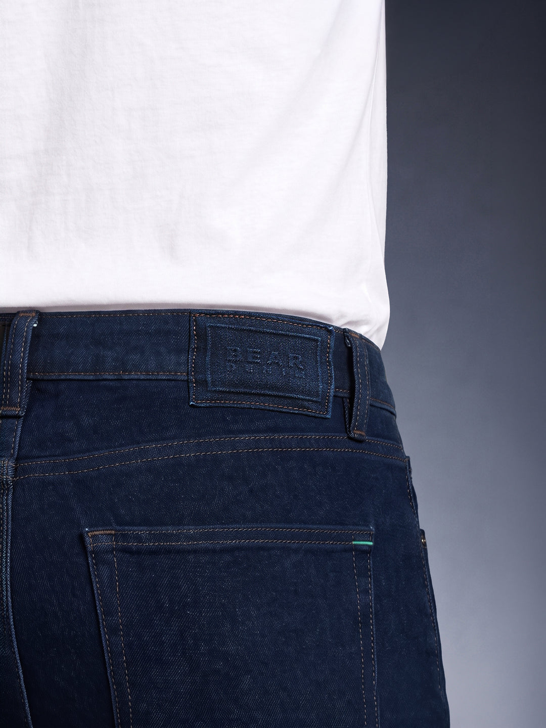 Bear Neo Dark Blue Mid-Rise Straight Fit Jeans by The Bear House