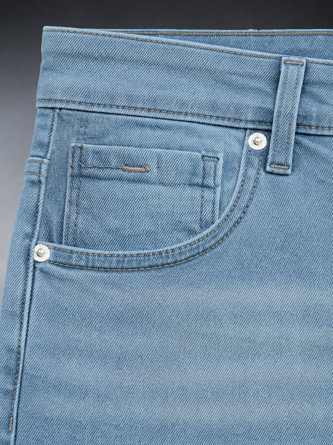 Bear Neo Light Blue Mid-Rise Straight Fit Jeans by The Bear House