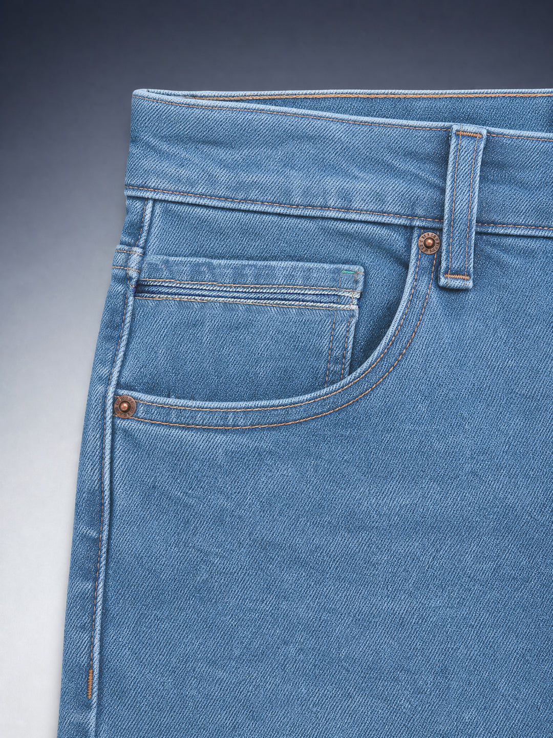 Bear Neo Mid Blue Mid-Rise Straight Fit Jeans by The Bear House