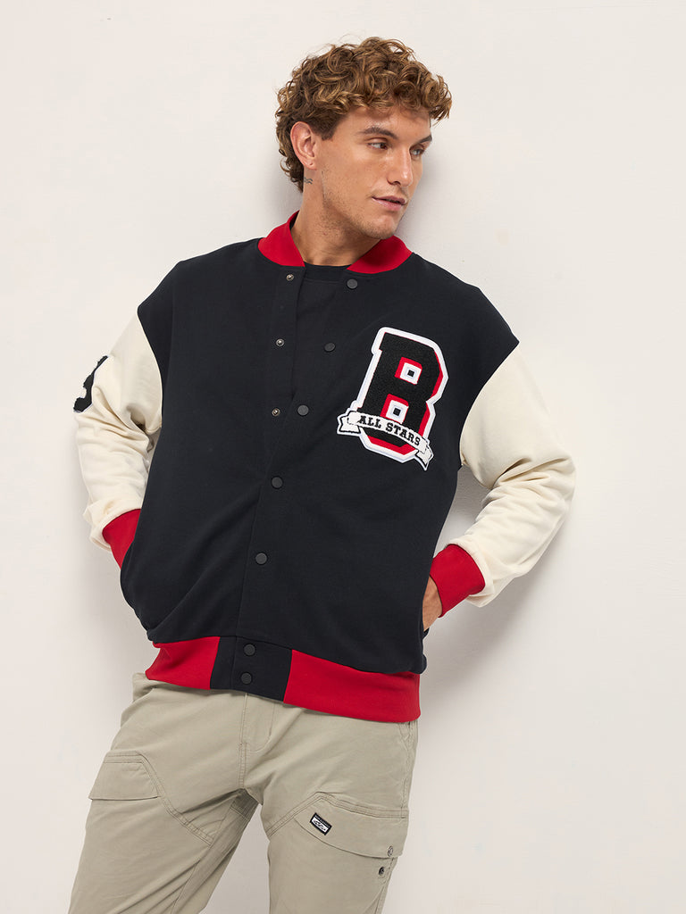 MZ LVT VARSITY JACKET_CHARCOAL Anniversary Varsity Jacket | Parallel