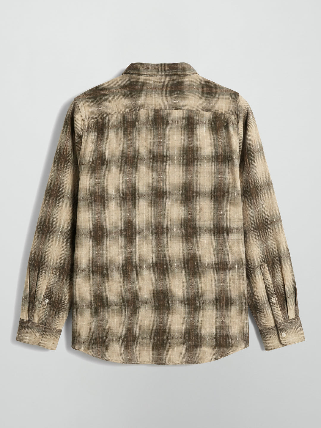Olive Checked Regular Fit Casual Shirt by The Bear House