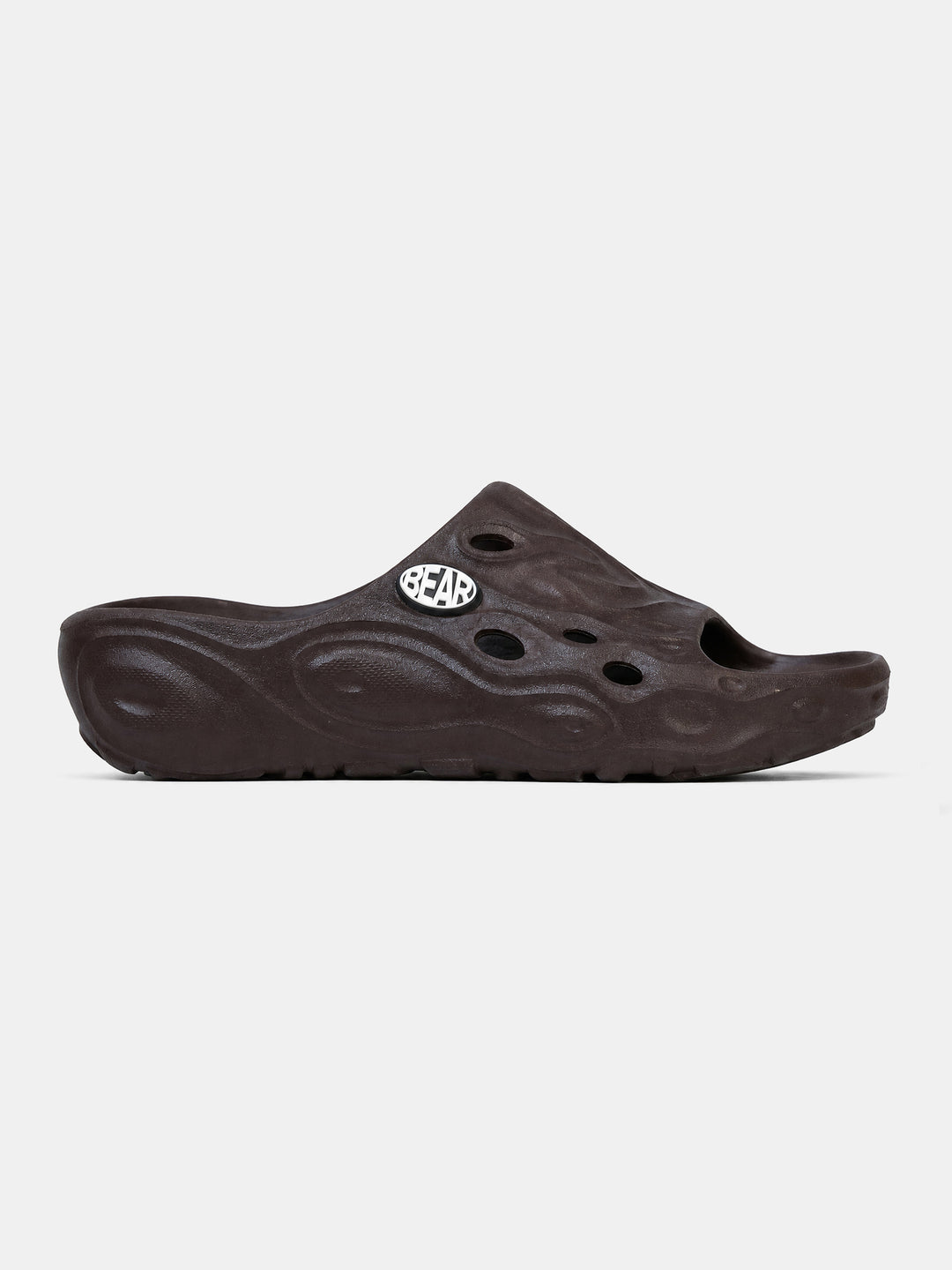 Brown Textured Slip-On Casual Slides by The Bear House