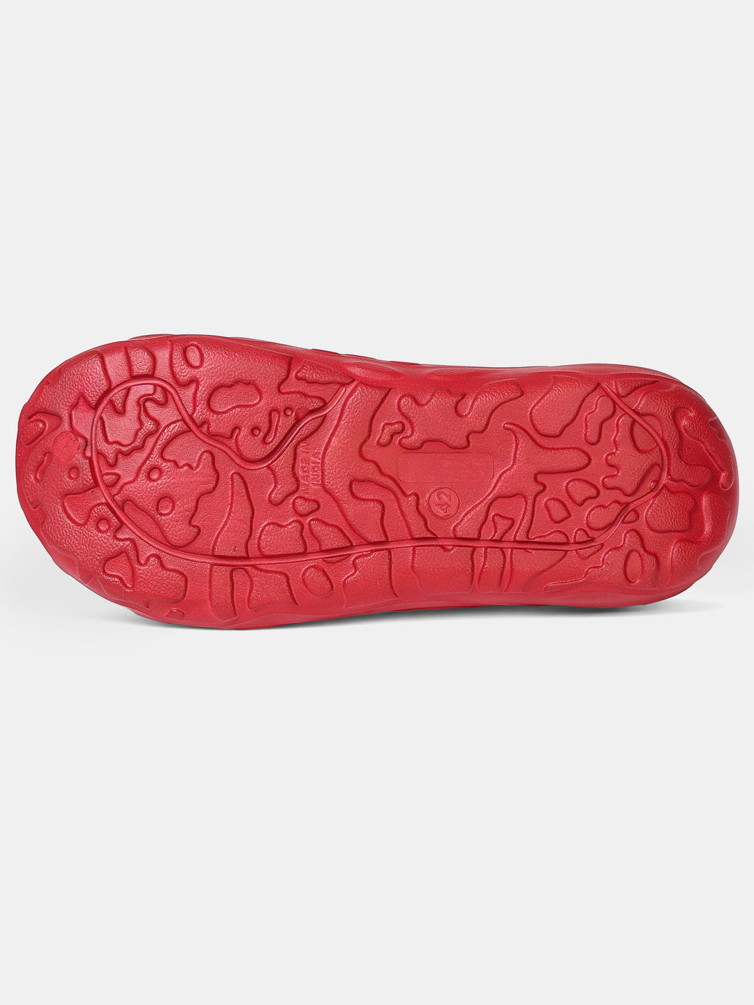 Red Textured Slip-On Casual Slides by The Bear House