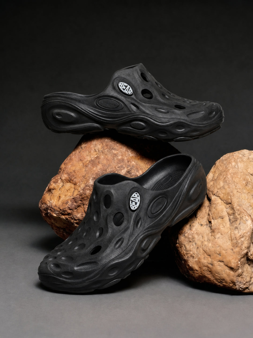 Black Lightweight Slip-On Clogs by The Bear House