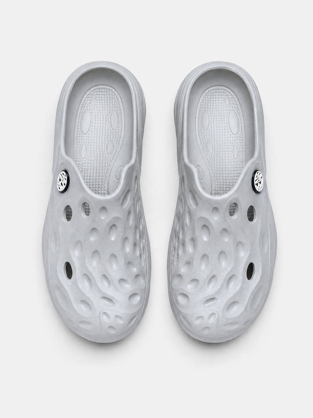 Grey Lightweight Slip-On Clogs by The Bear House