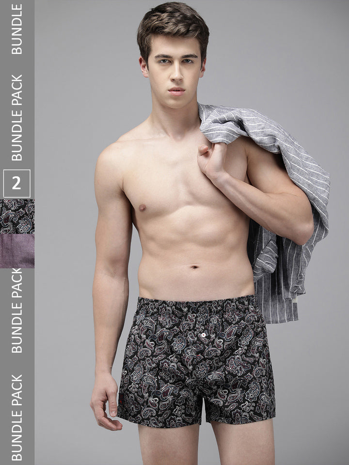 Men Comfort Woven Boxers (Pack of 2)