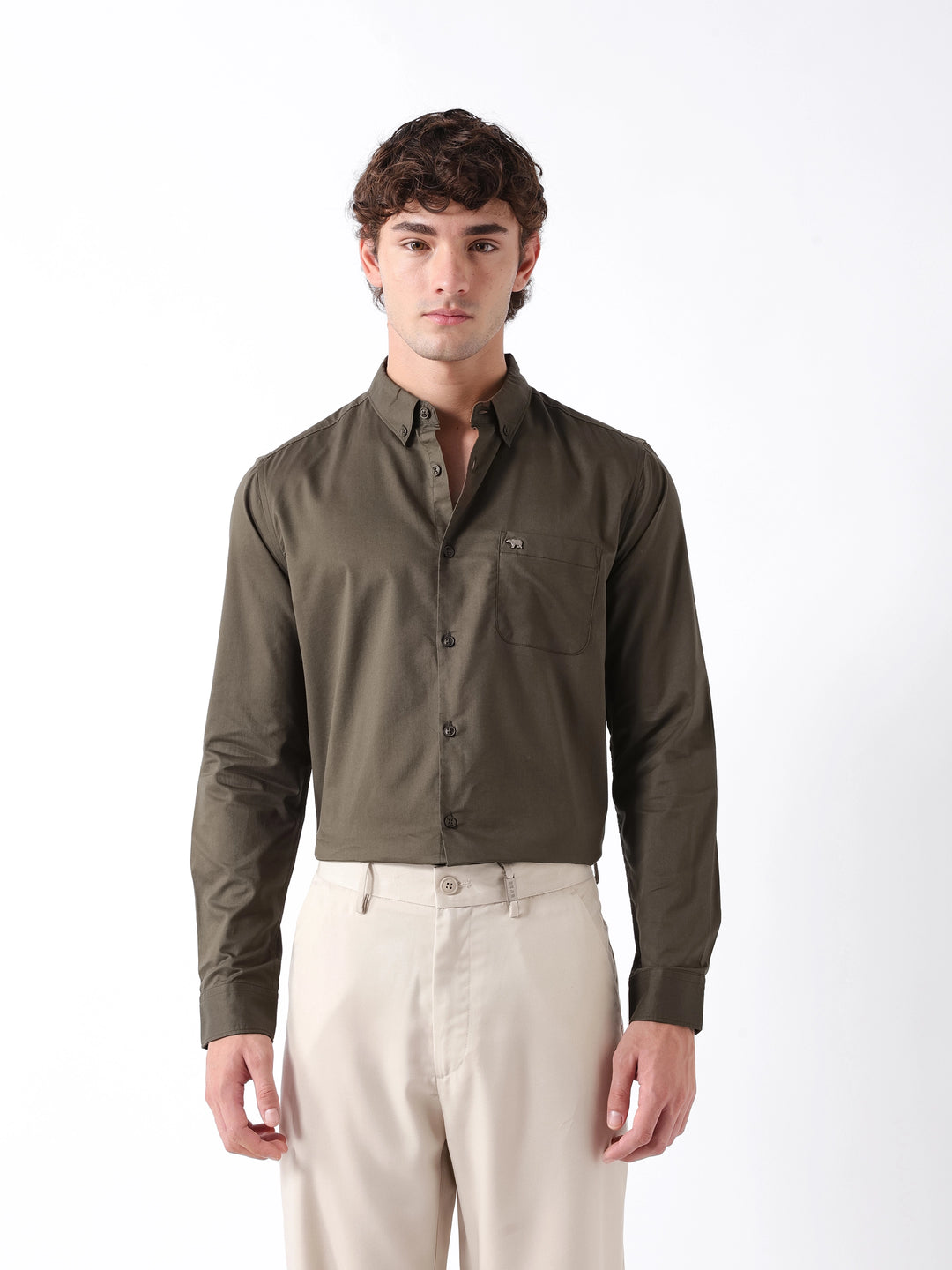 Shop Olive Solid Cotton Slim Fit Casual Shirt Online. bearhouseindia Shop Olive Solid Cotton Slim Fit Casual Shirt Online. bearhouseindia