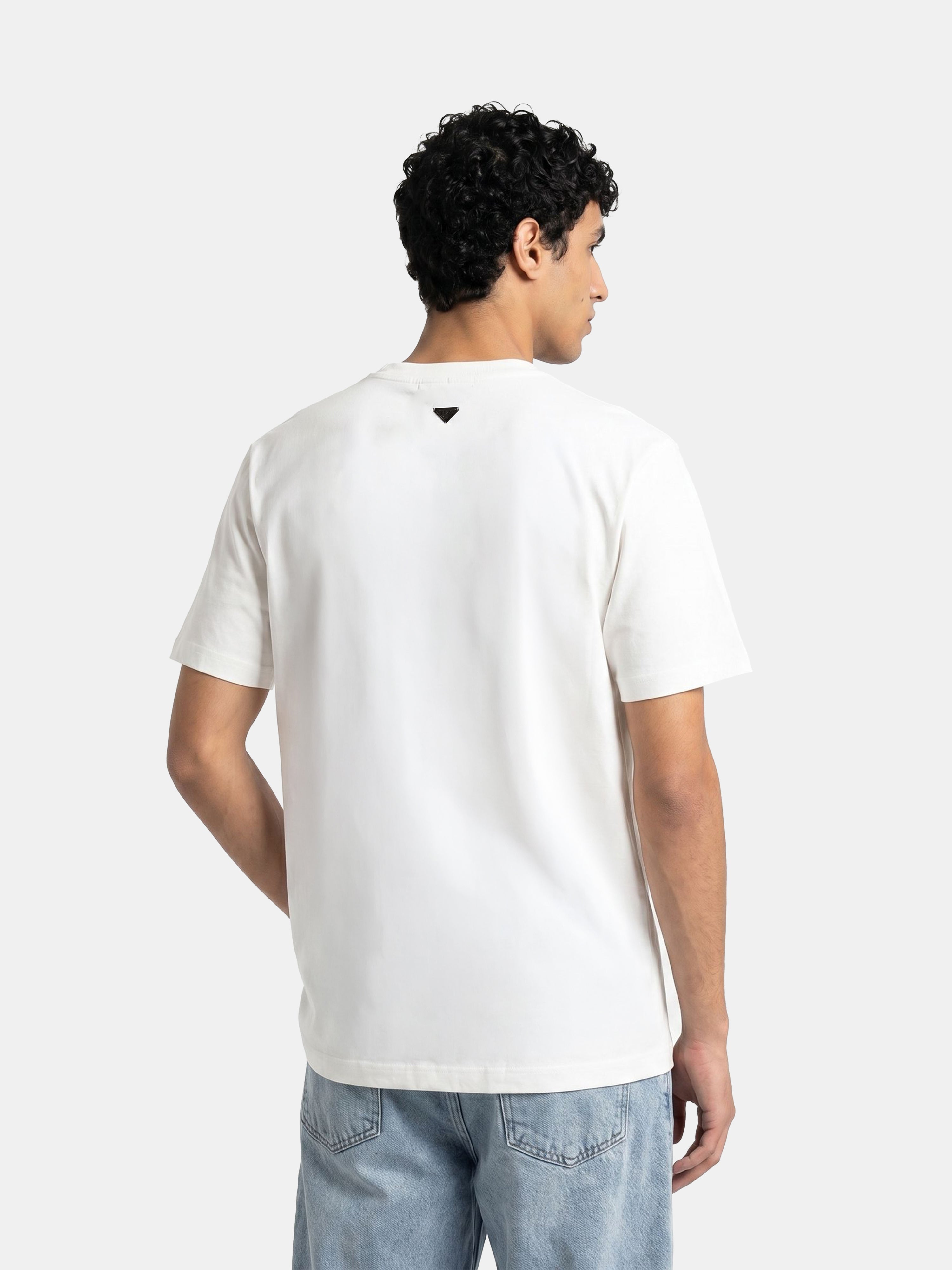 Shop Off White Regular Fit Crew Neck T-Shirt with Multicolor BEAR