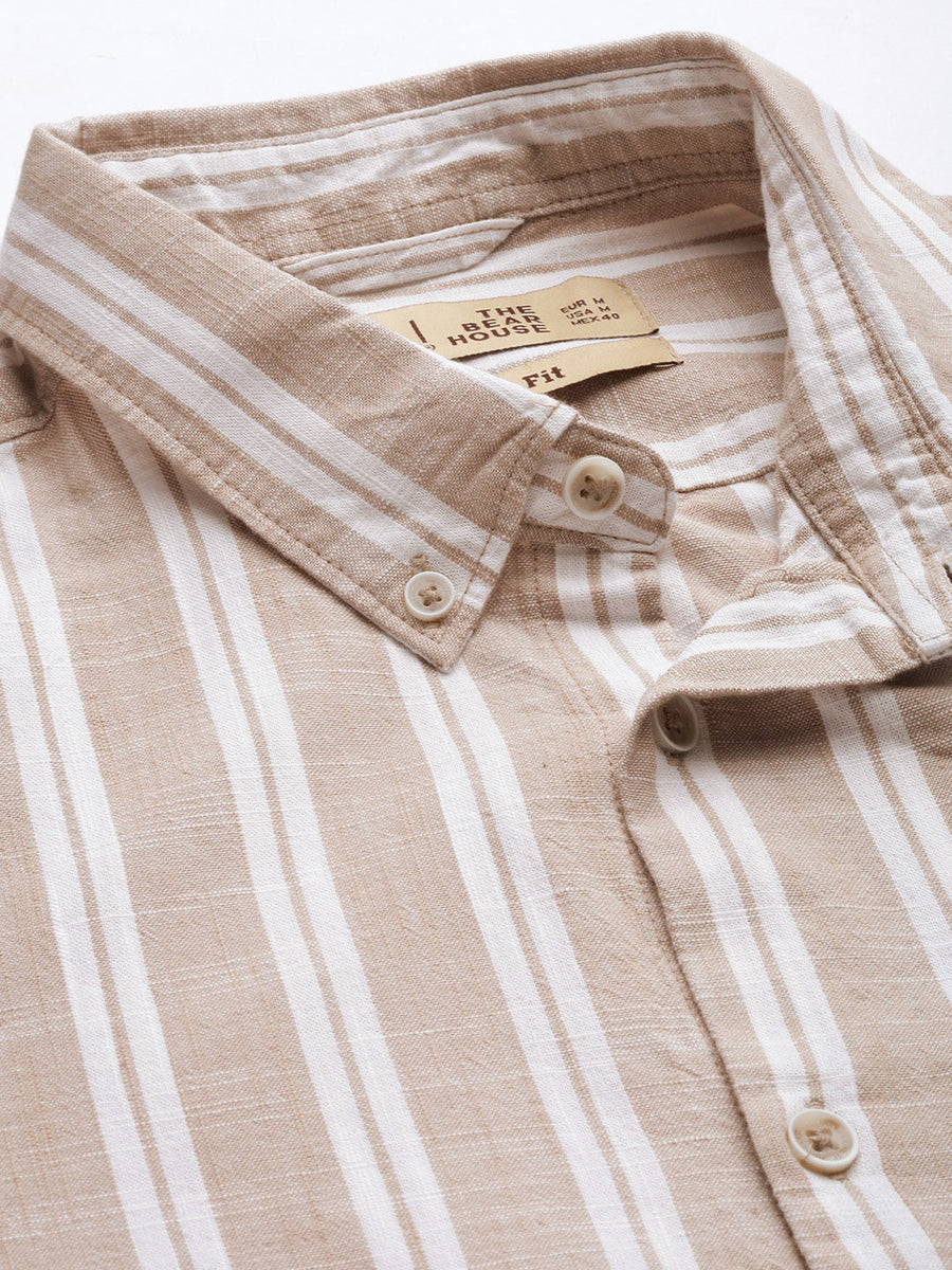 Shop Biscoti Men's Striped Button-Down Casual Shirt Online